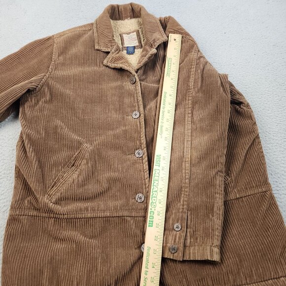 Vtg Abercrombie & Fitch Mens Large Brown Corduroy Sherpa Lined Jacket Y2K Chore - Picture 7 of 12